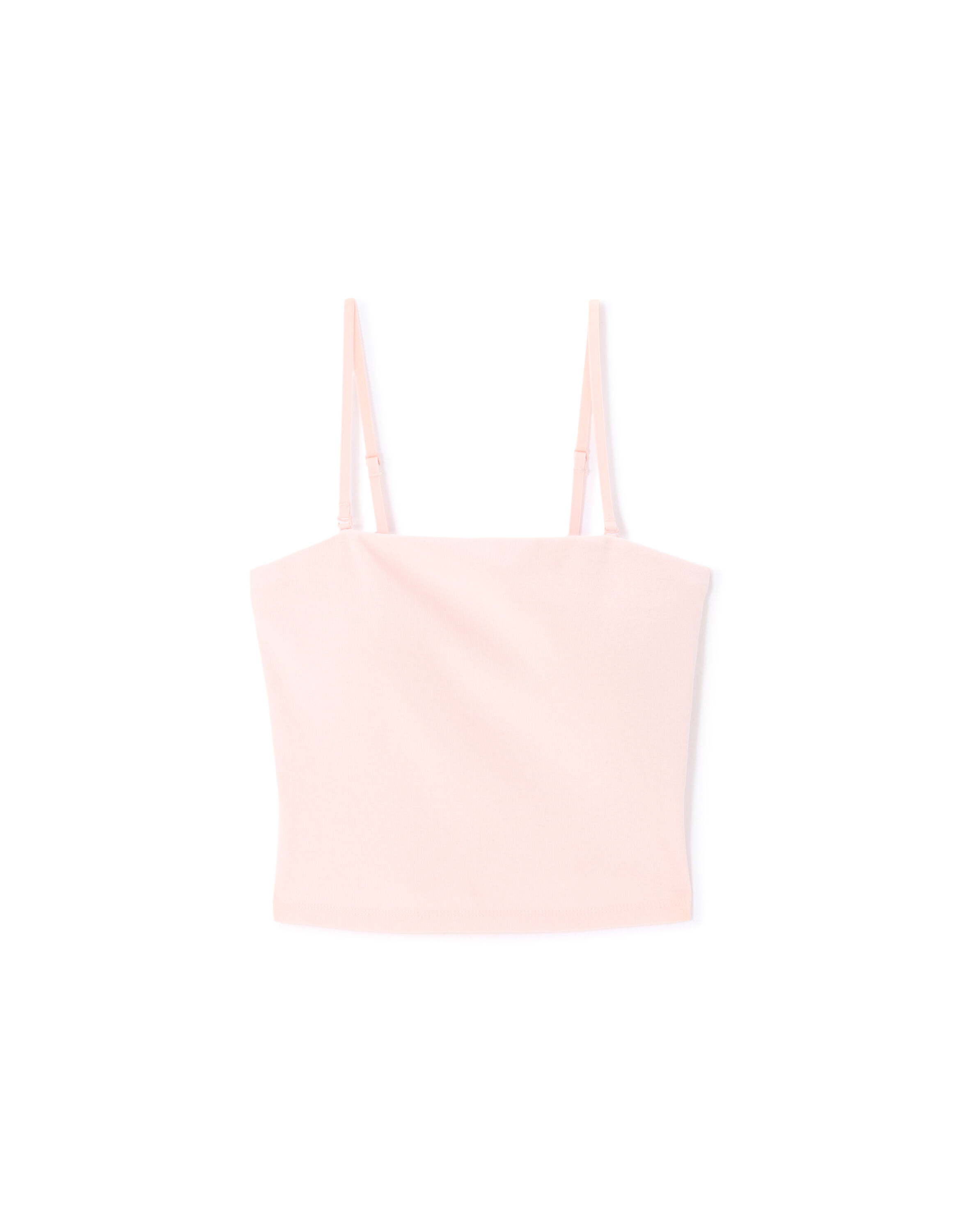 Débardeur col carré avec brassière intégrée - rose