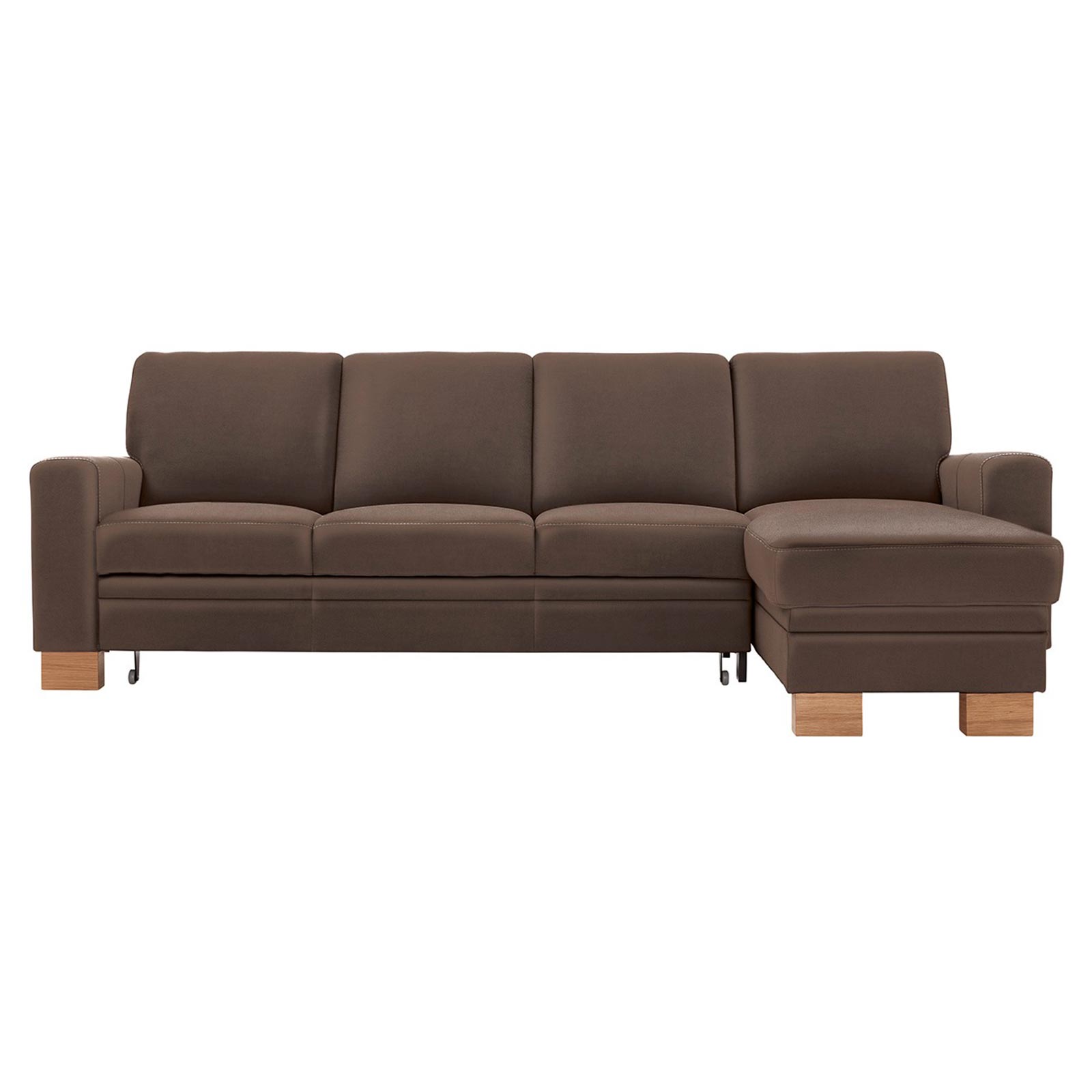 polsterpower Ecksofa - Saddle nougat - Basismodell - Recamiere rechts