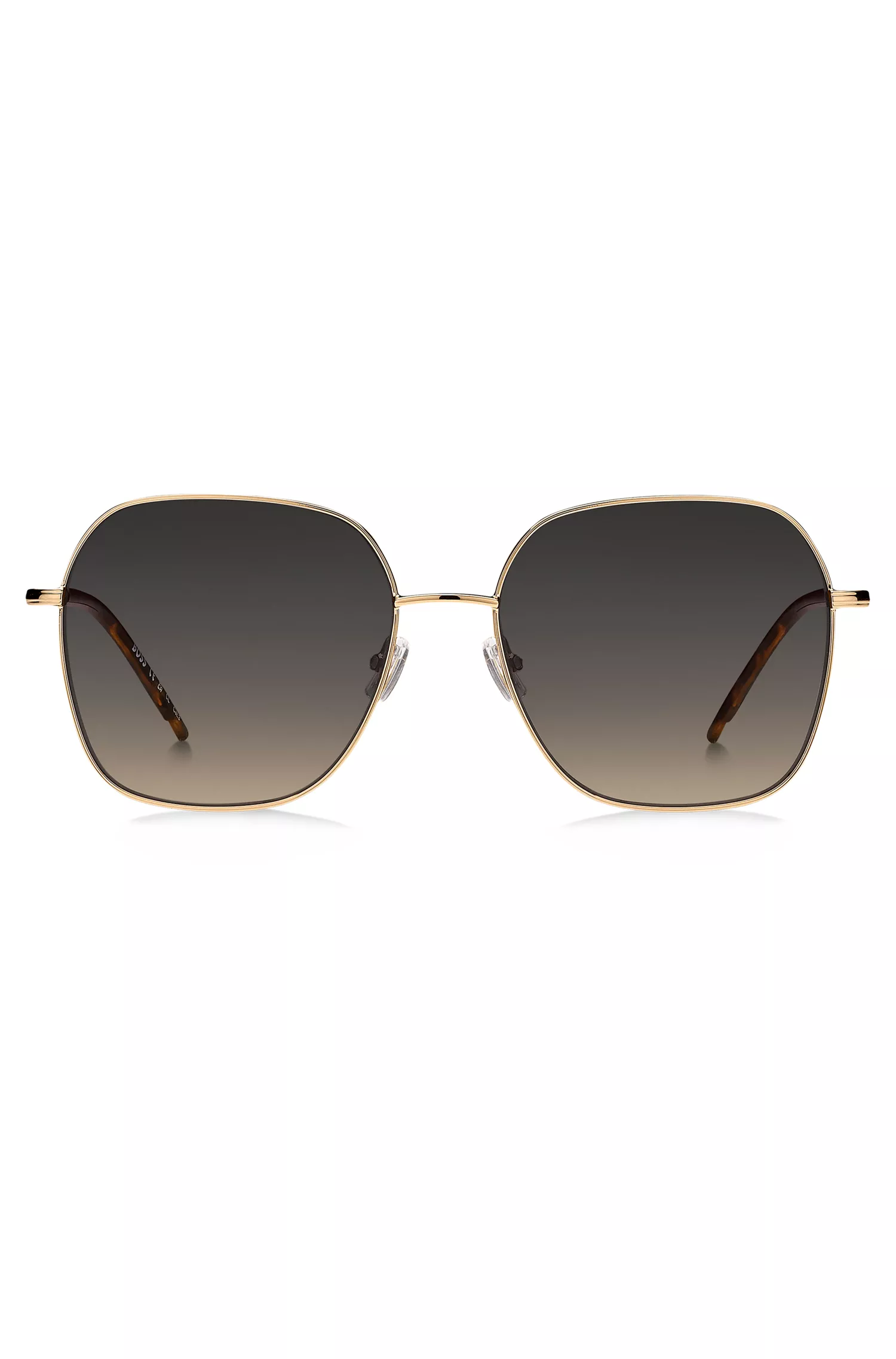 Óculos de sol BOSS Black-Steel com hastes personalizadas com a marca.