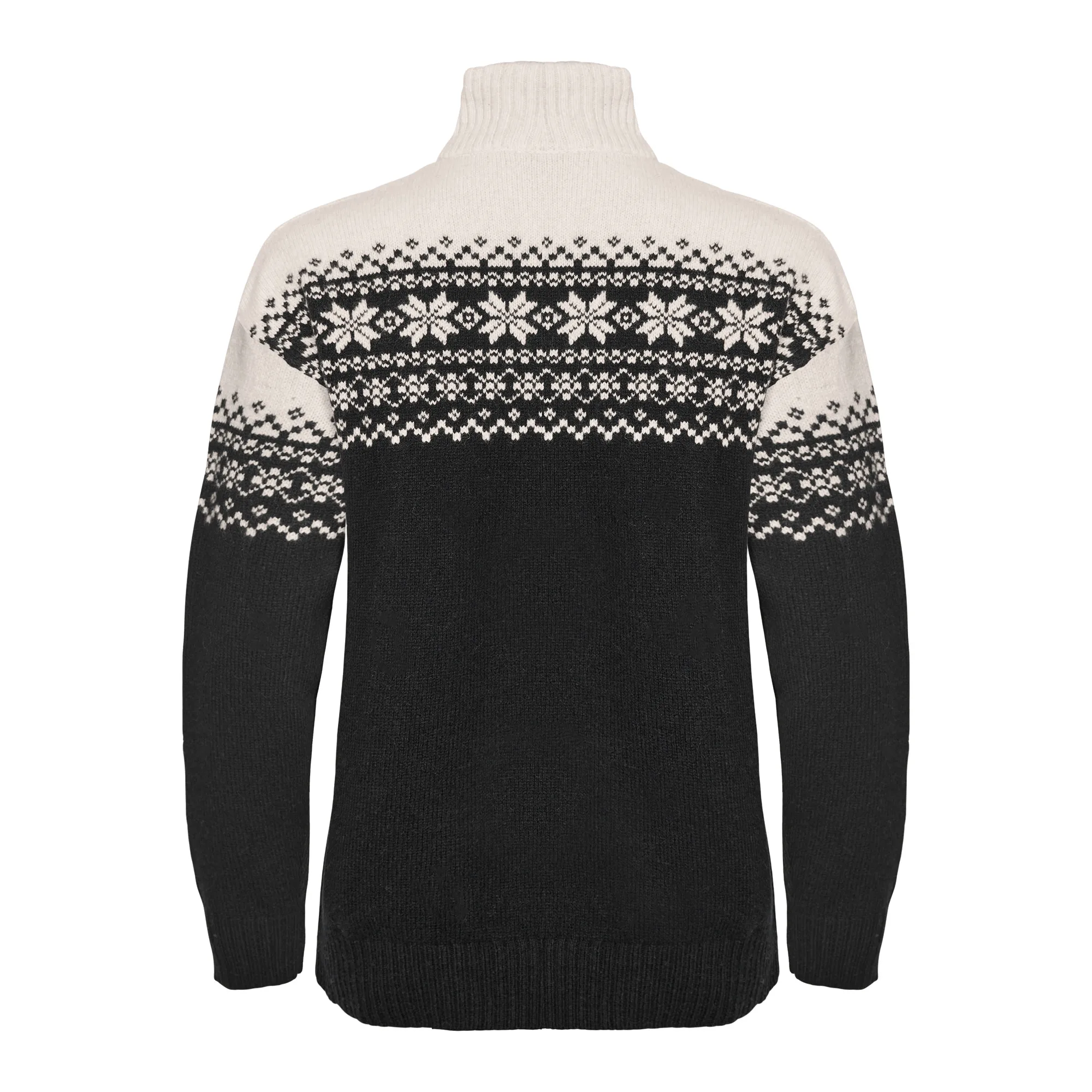 Gridarmor Women's Snøkrystall Half Zip Ullgenser Black/White