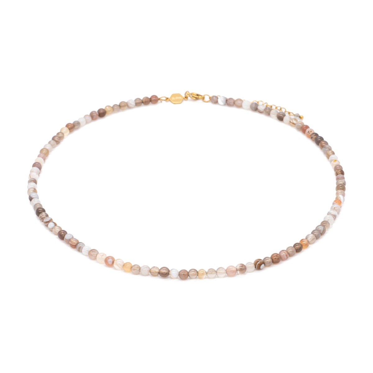 Collier Serena en pierres Agate Botswana