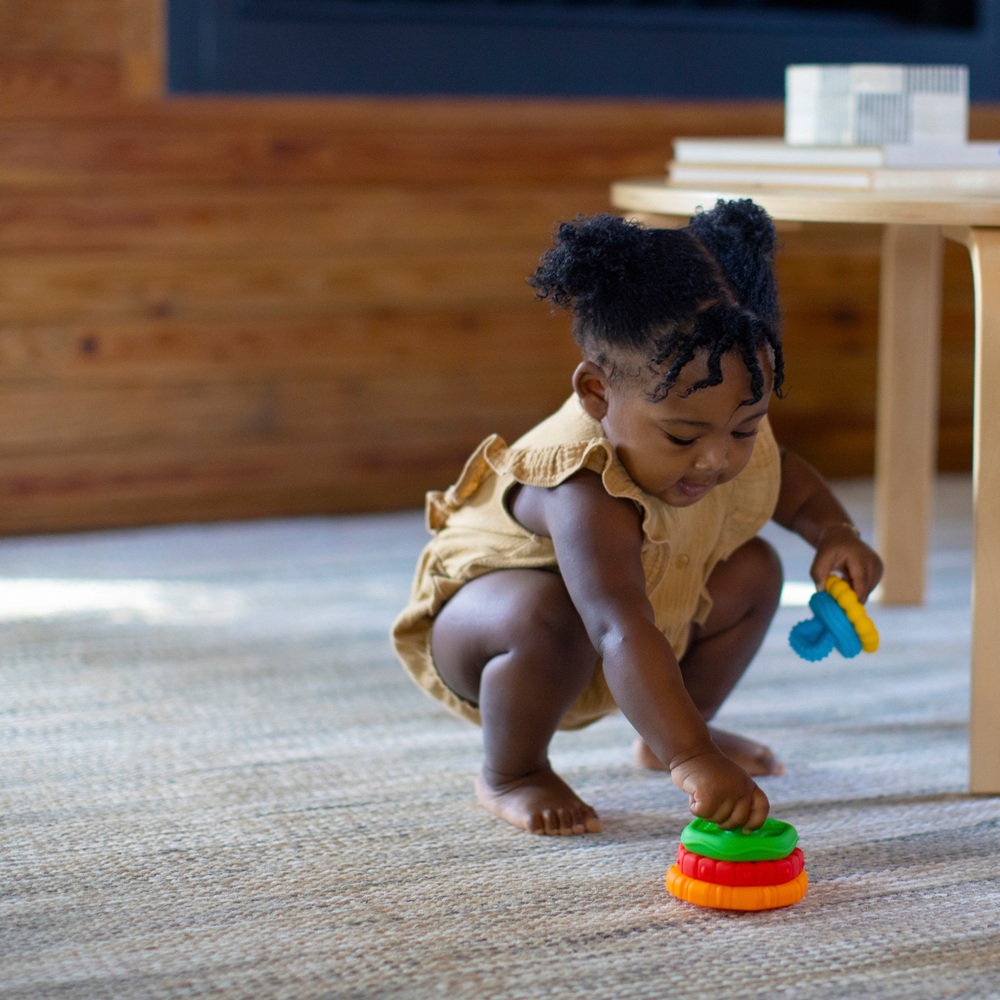 Baby Einstein Stack & Teethe Beißring mit verschiedenen Texturen