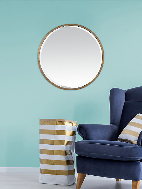 Miroir rond en métal doré Ø60 x ep.1cm