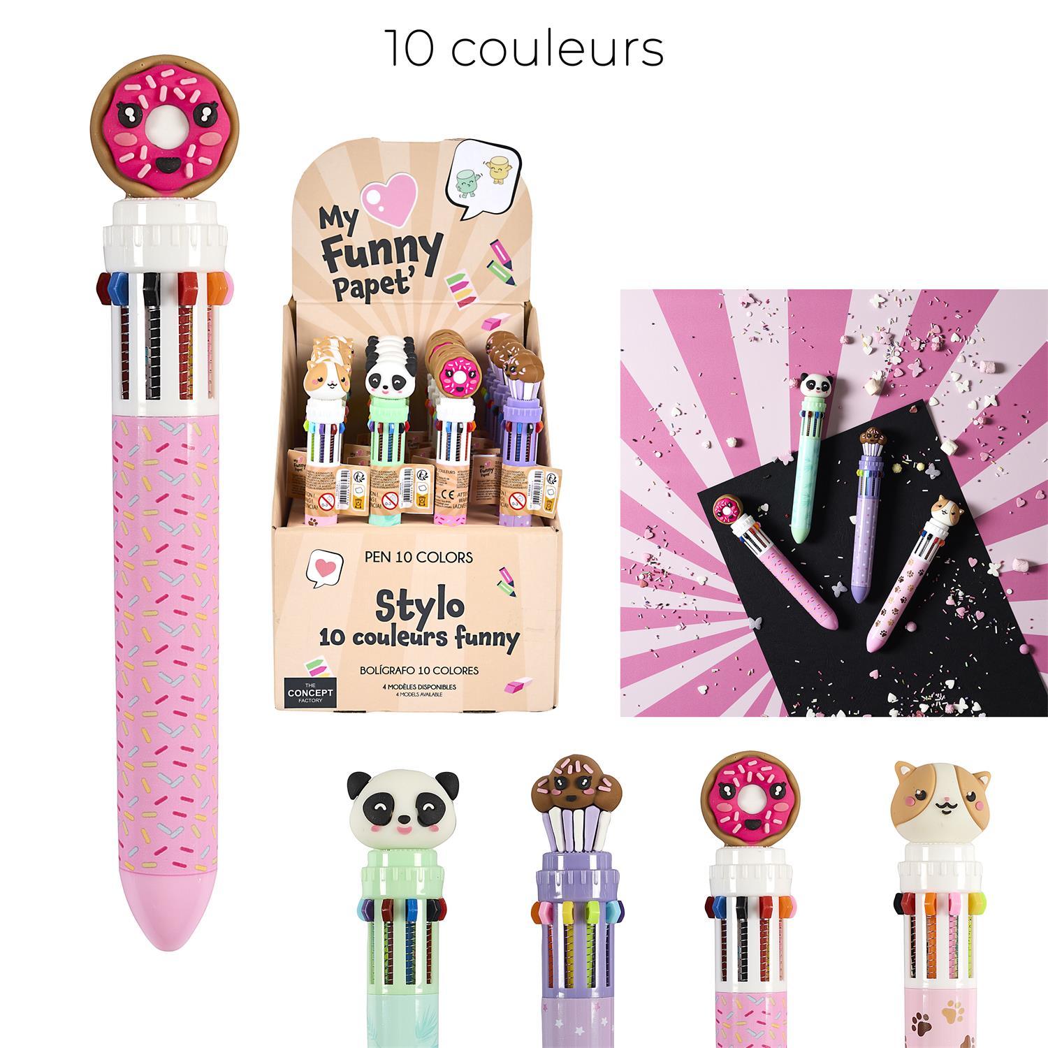 STYLO FUNNY KAWAII 10 COULEURS