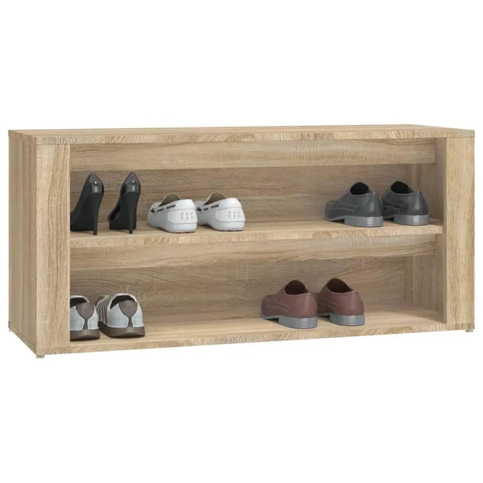 vidaXL - Schoenenrek - Bruin - Bewerkt hout