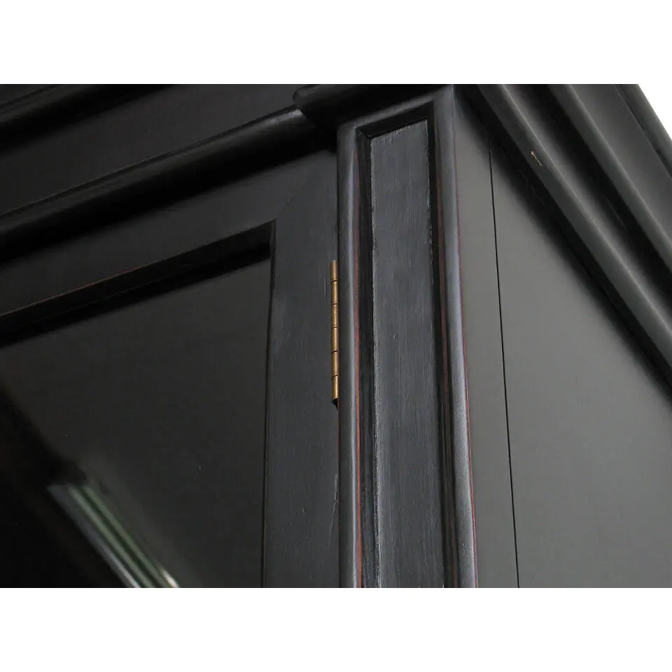 Hioshop Servieskast Mozart zwart dressoir met opzet