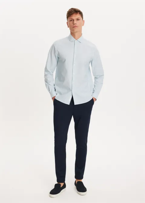 Overhemd chambray blauw (BLW.L)