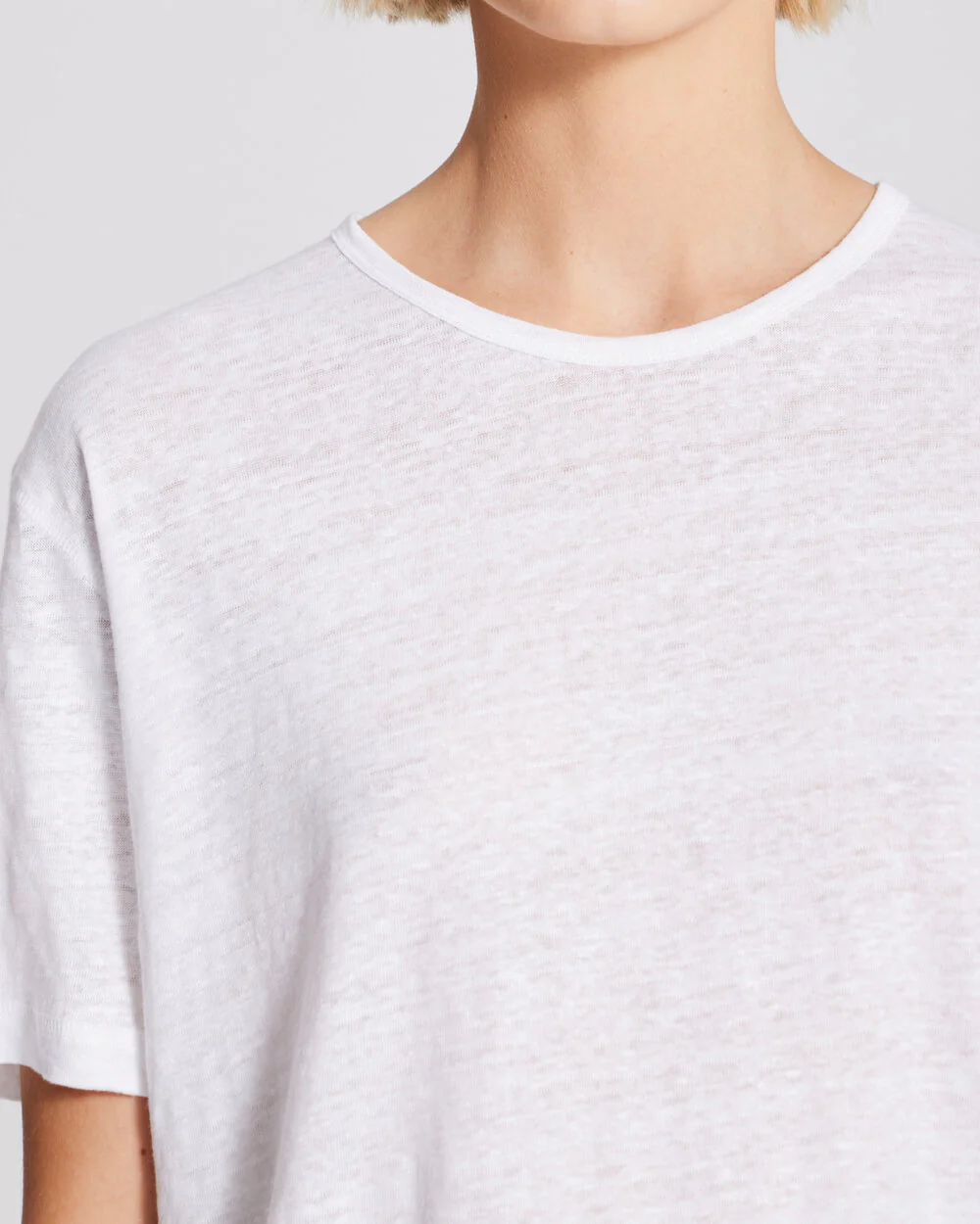 Gai+Lisva  Nynne S/S linen t-shirt - hvid