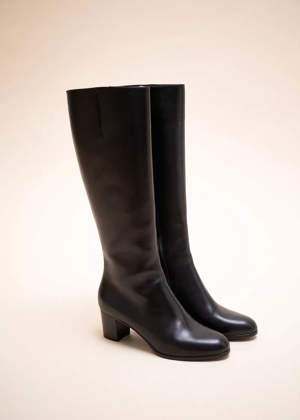 BOTTE EVETTE CUIR NOIR