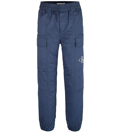 Calvin Klein Hosen - Essential Gewebte Cargohose - Oceana Blue