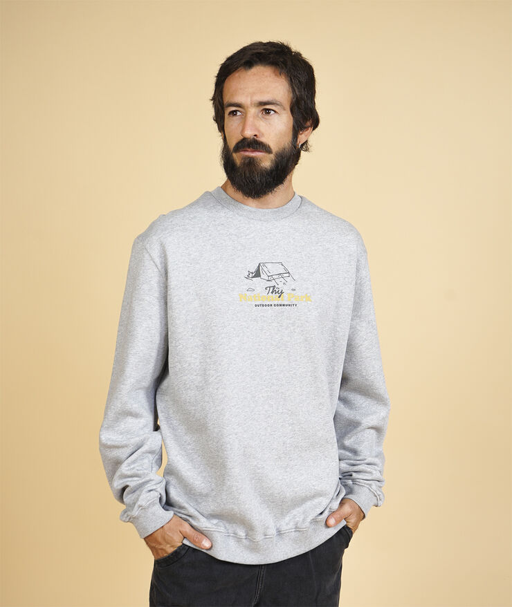 ELSK NATIONAL PARK MEN'S CREWNECK 007 grey melange