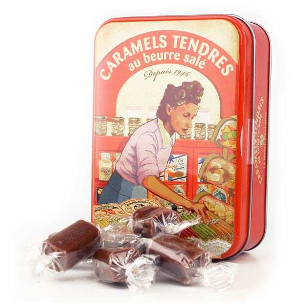 Caramels tendres au beurre salé - Boite fer collector