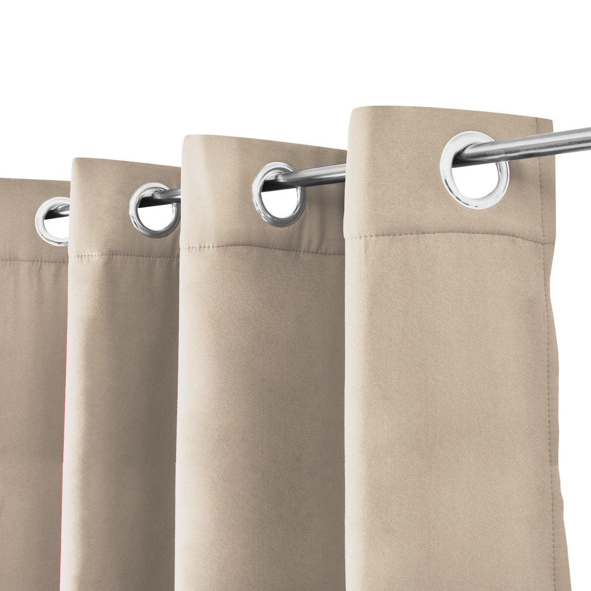 Beautissu Amelie TO Gordijn met Ring 140x245cm Crème (set van 2)