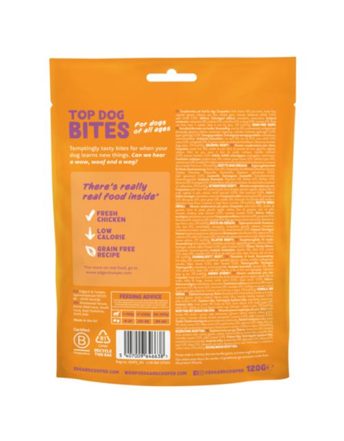 Edgard&Cooper Bites Small - Hondensnacks - Kip 120 g