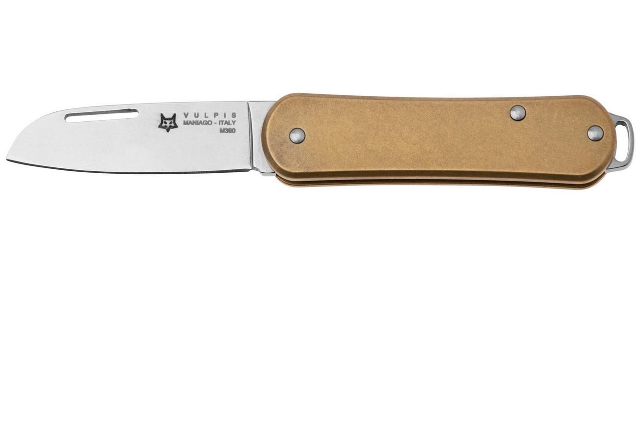Fox Vulpis FX-VP108-OT Polished M390, Brass, zakmes