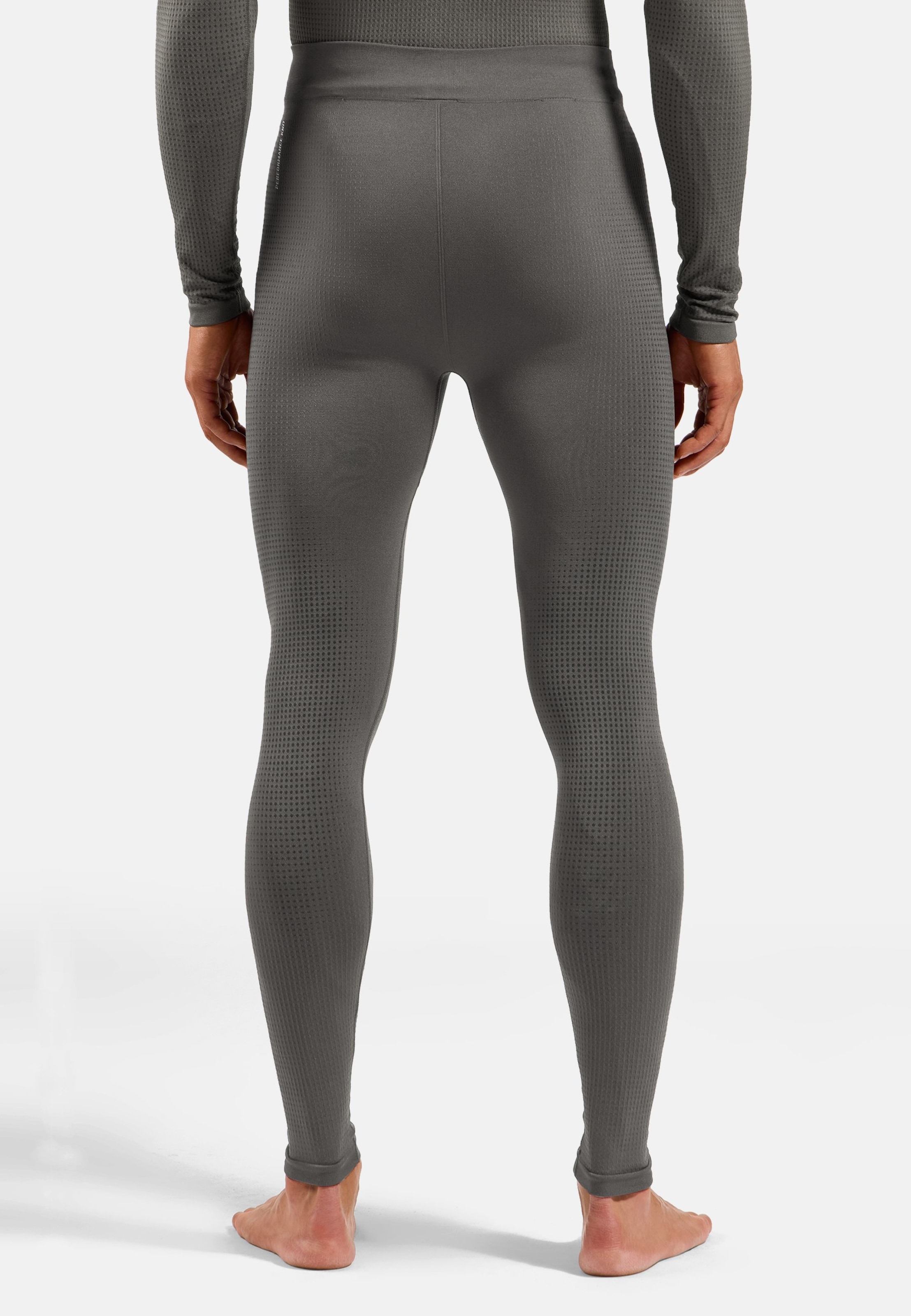 Performance Warm Base Layer Tights in grey melange - black