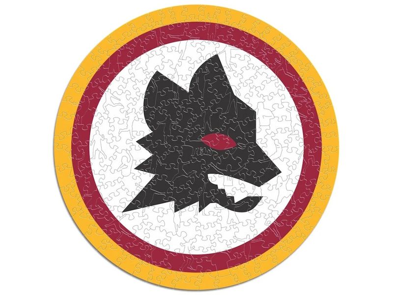 Iconic Puzzle AS Roma – Lupetto Logo Offiziell lizenziertes Holzpuzzle, Grösse M