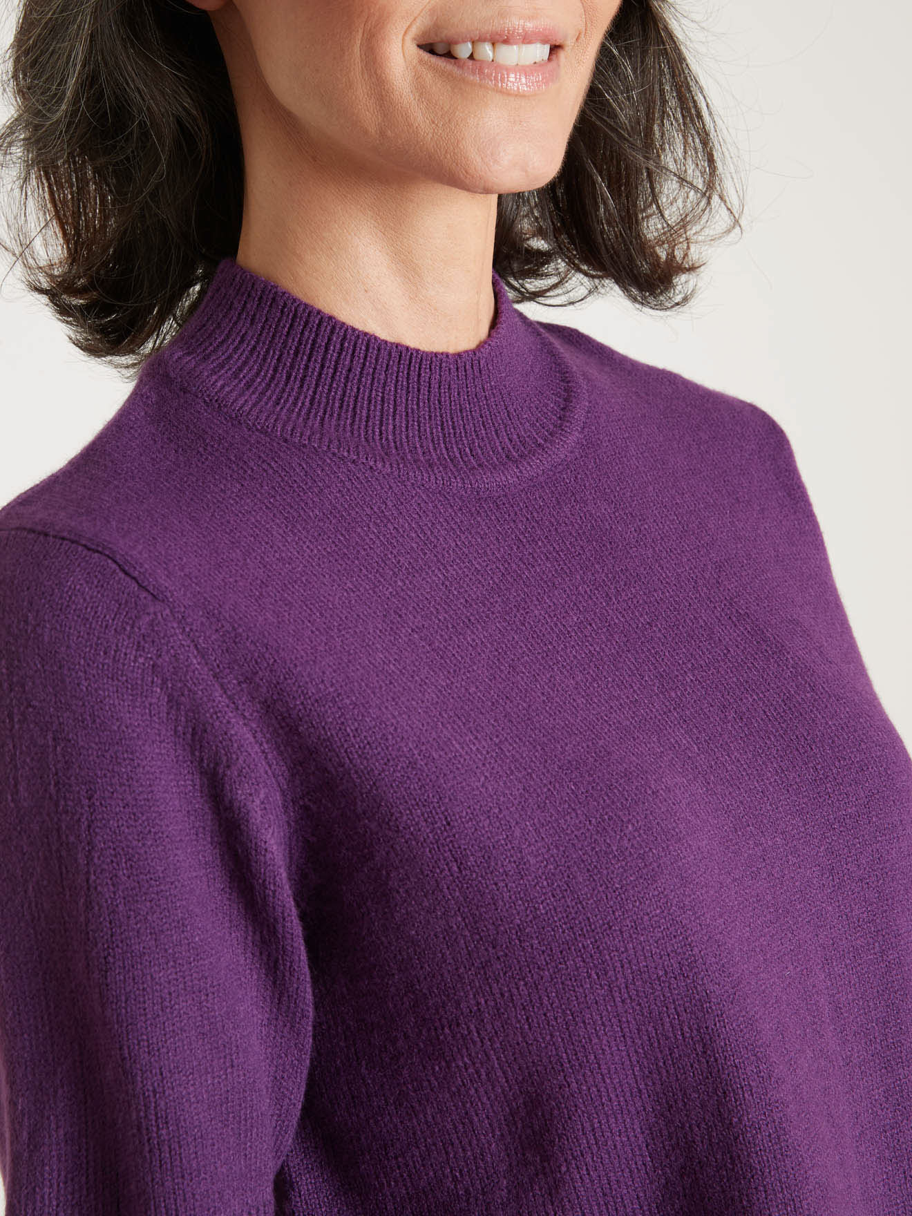 Pull col montant manches courtes