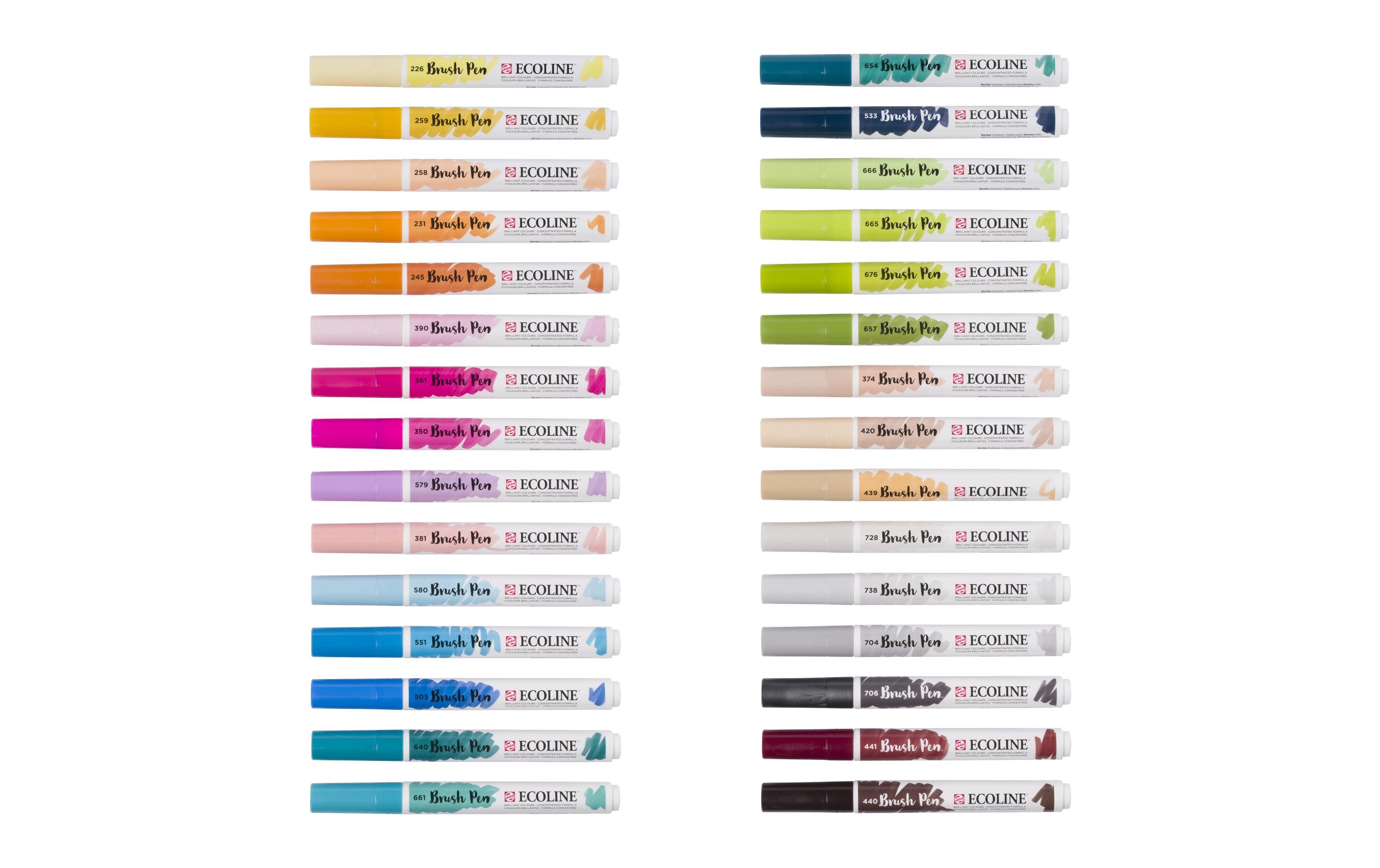 Brushpen Ecoline Basic Additional 30er SetFlüssige Wasserfarbe im praktischen Brush Pen