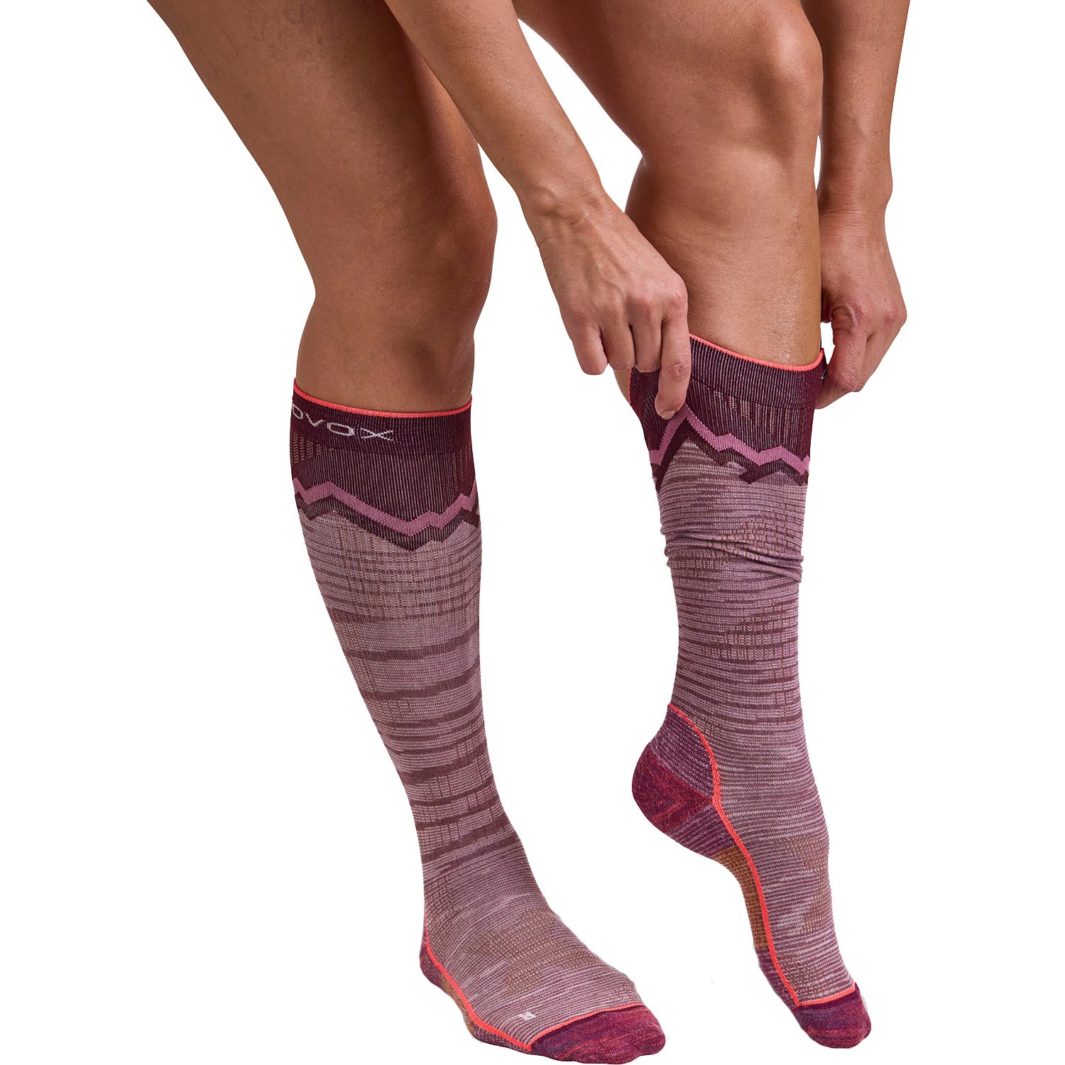 ORTOVOX Tour Long Socken Damen mountain rose