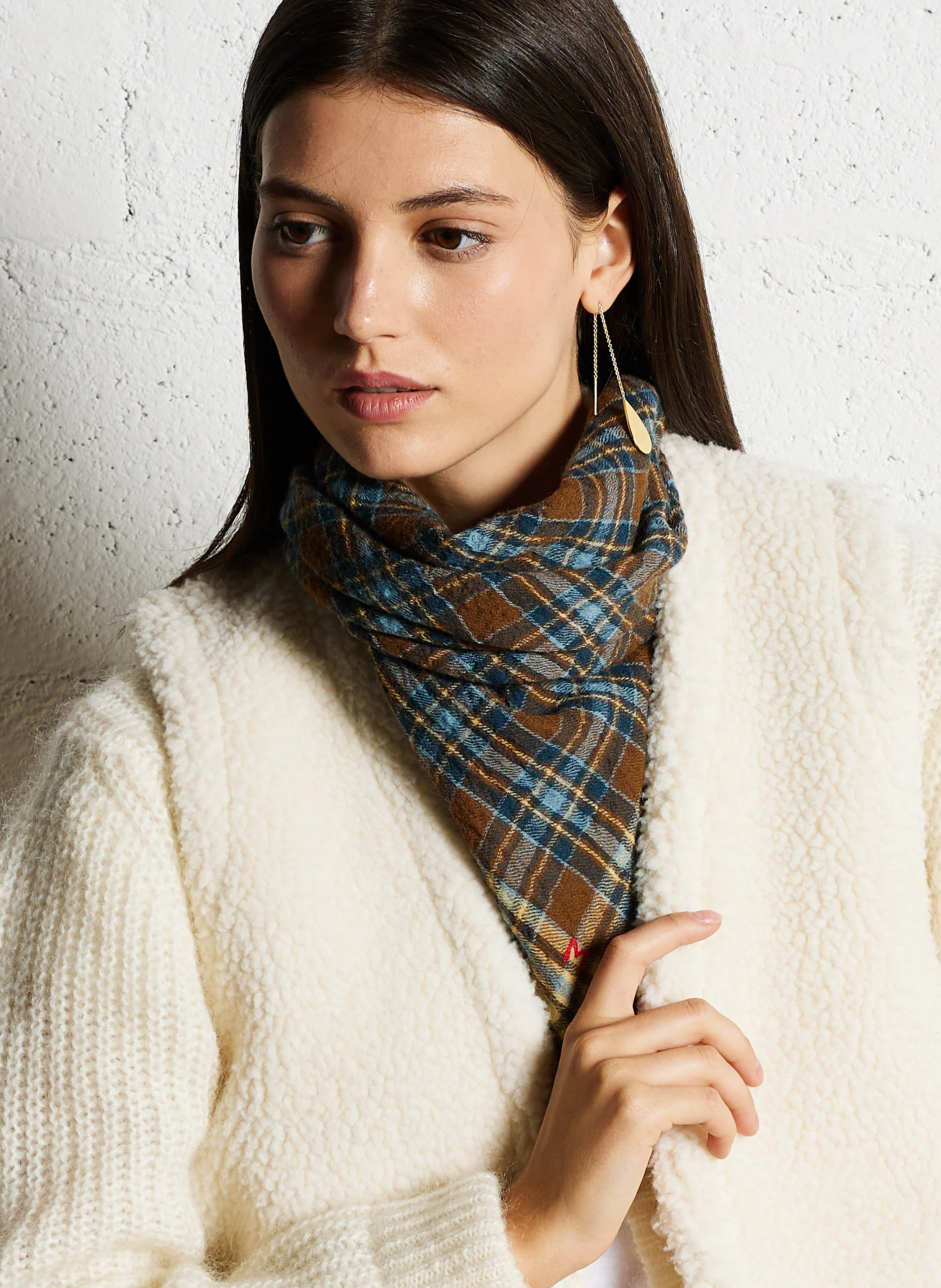 N°677 - Echarpe en laine | Marron