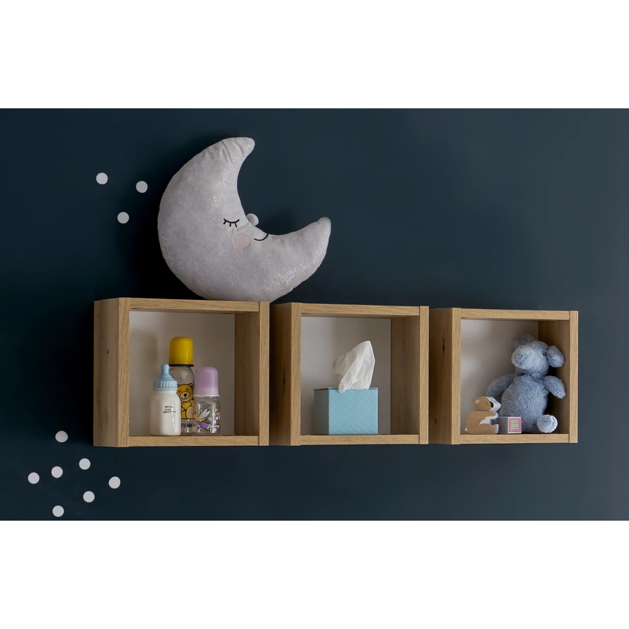 Mäusbacher Kinderzimmer Micha 3-türig Inkl. Hängeregalen natur