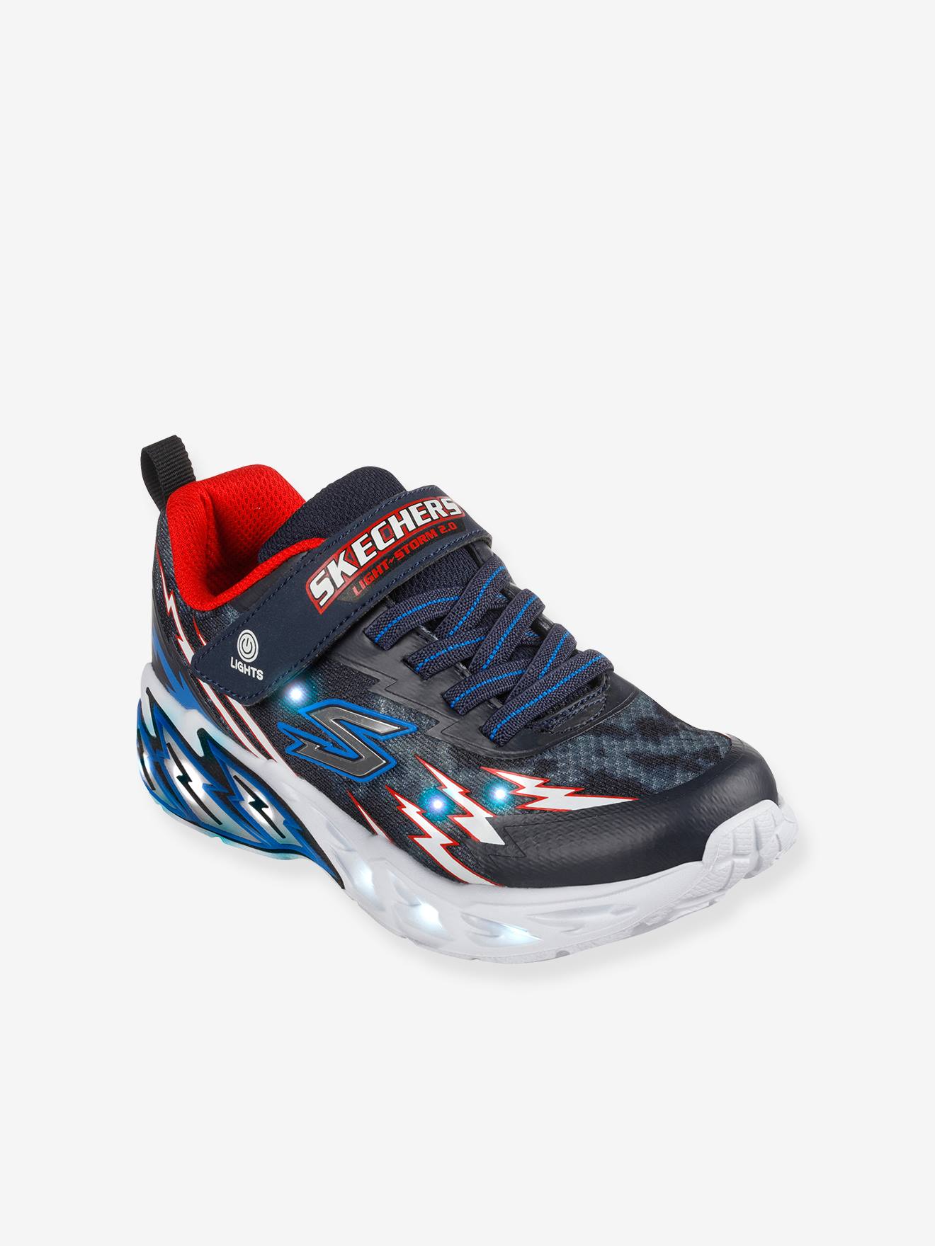 Tênis esportivo infantil Skechers® Light Storm 2.0 400150L-NVRD azul marinho