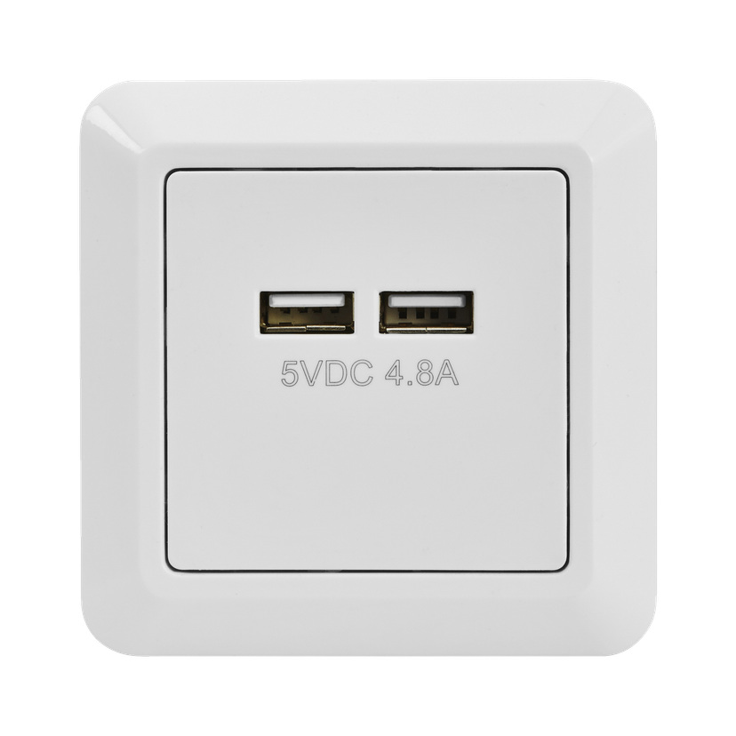 USB-vegguttak 5 V Max. 4800 mA