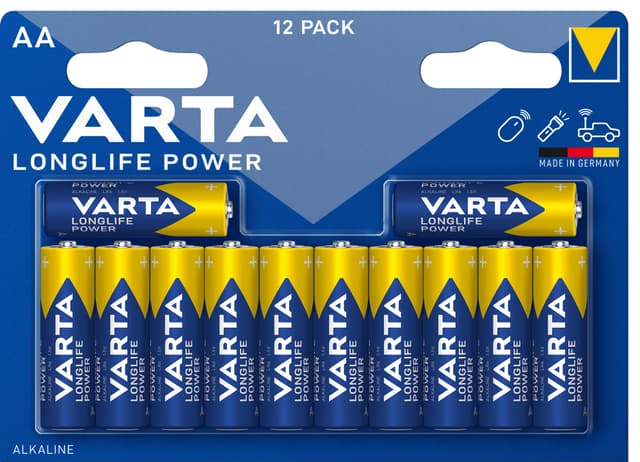 Varta Longlife Power AA-batterier (12-pak)