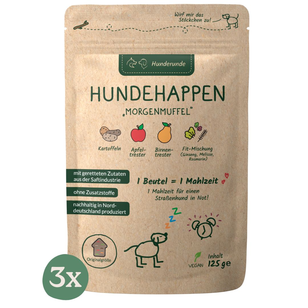 Hunderunde Hundehappen Morgenmuffel