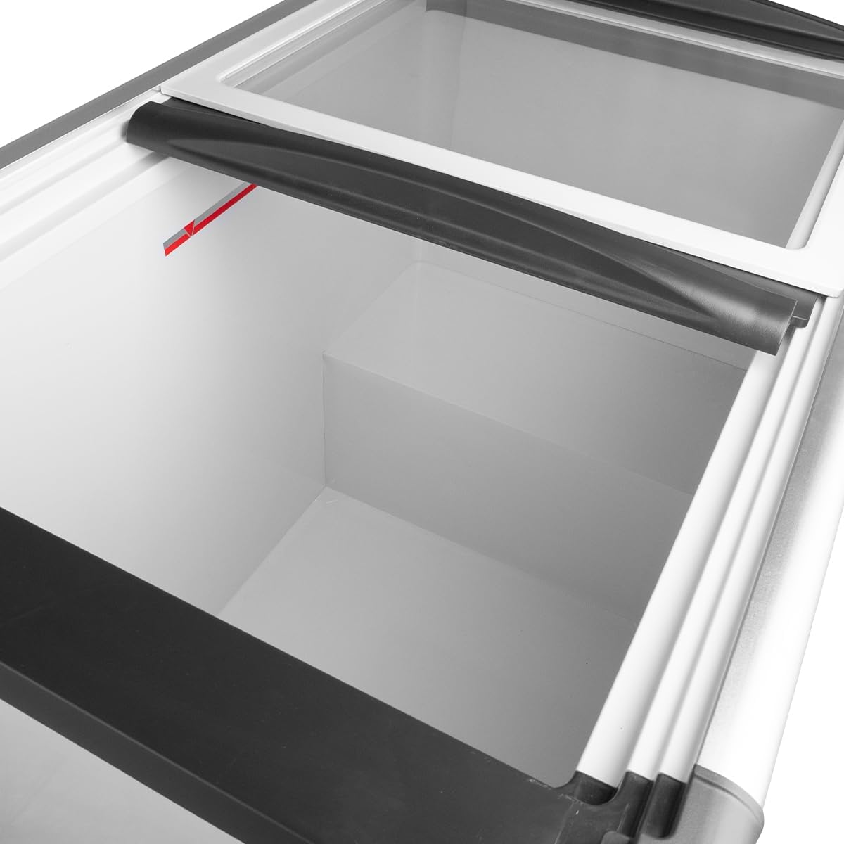 Gefriertruhe ECO 350 I Tiefkühltruhe groß 273L I Kühltruhe abschließbar I Gefriergerät mit Glasschiebedeckel I -18°C bis -22°C
