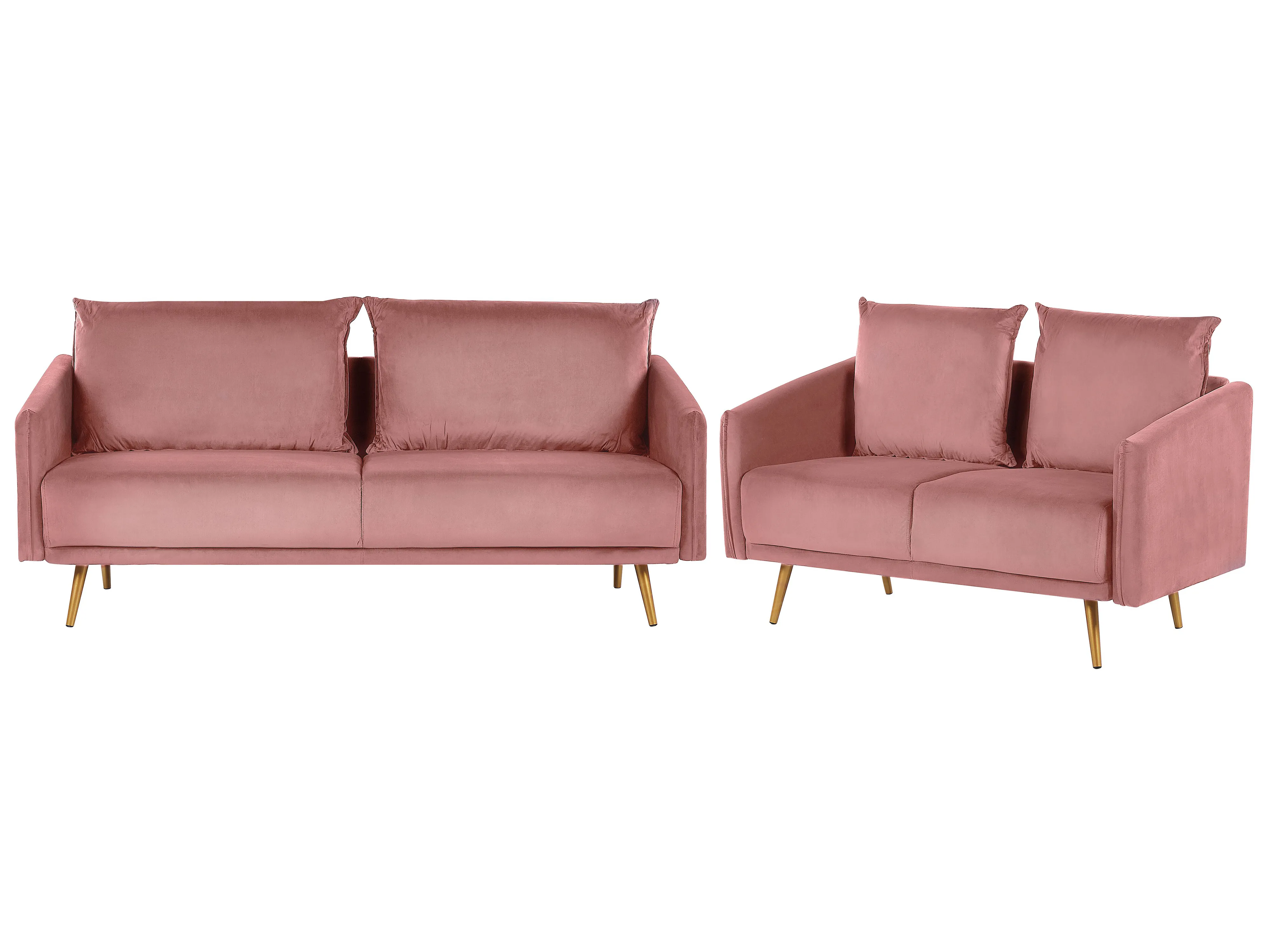 Bankenset 5-zits MAURA Fluweel Roze