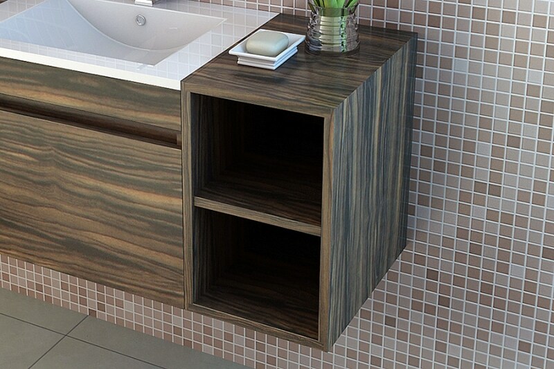 Jet-Line Bad-Mittelschrank Brixen Zebra-Optik dunkel