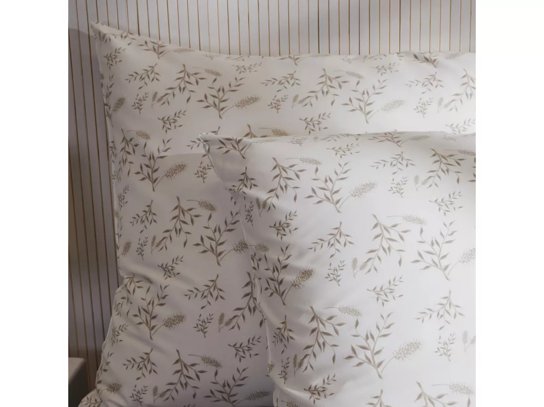 Literie en satin de coton Felicija blanc moyen 200x220
