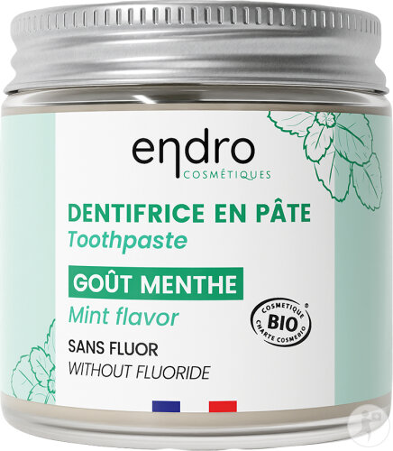 Endro Dentifrice Menthe Pâte Naturelle Bio 100ml