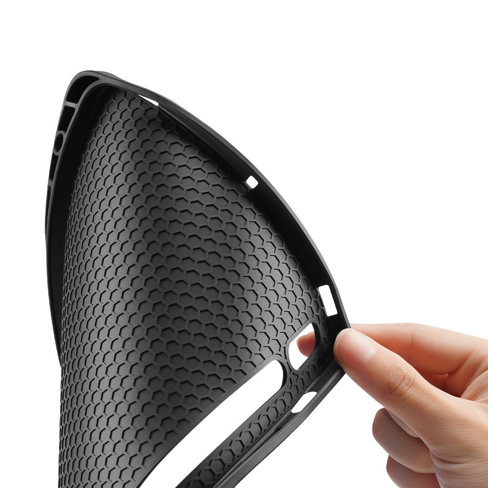 Samsung Galaxy Tab S8  Plus / Tab S7 FE 5G / Tab S7  Plus Tasche Smart Cover Hülle Stoff Design S-Pen Halterung - Schwarz