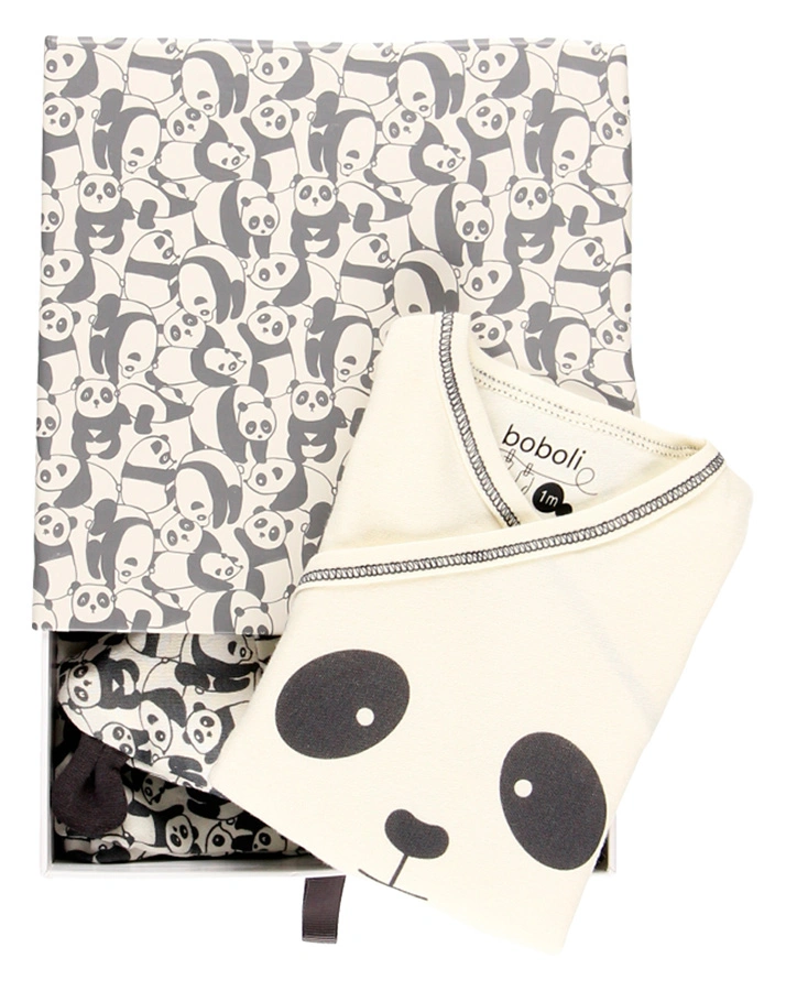 Langarmshirt TEDDY PANDA 4-teilig in offwhite