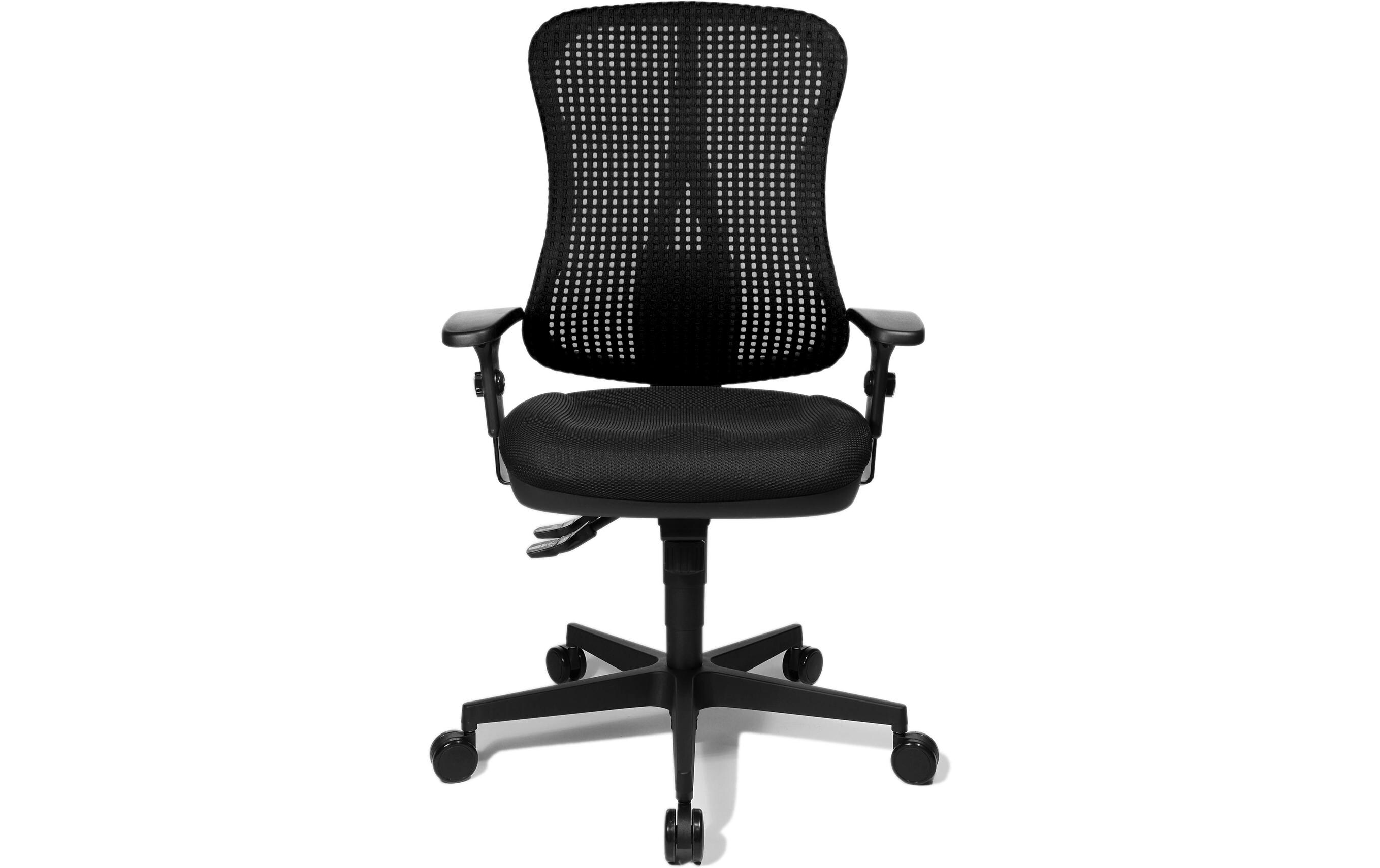 Bürostuhl Headpoint, Schwarz<br>Drehstuhl mit taillierter Netz-Rückenlehne