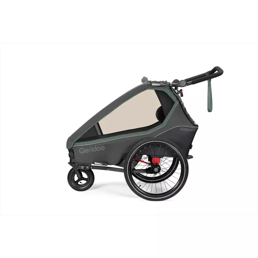 Qeridoo® Kinderfahrradanhänger Kidgoo1 Ivy Green Kollektion 2023