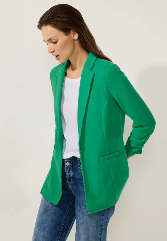Longblazer mit Raffung - dark cameo green
