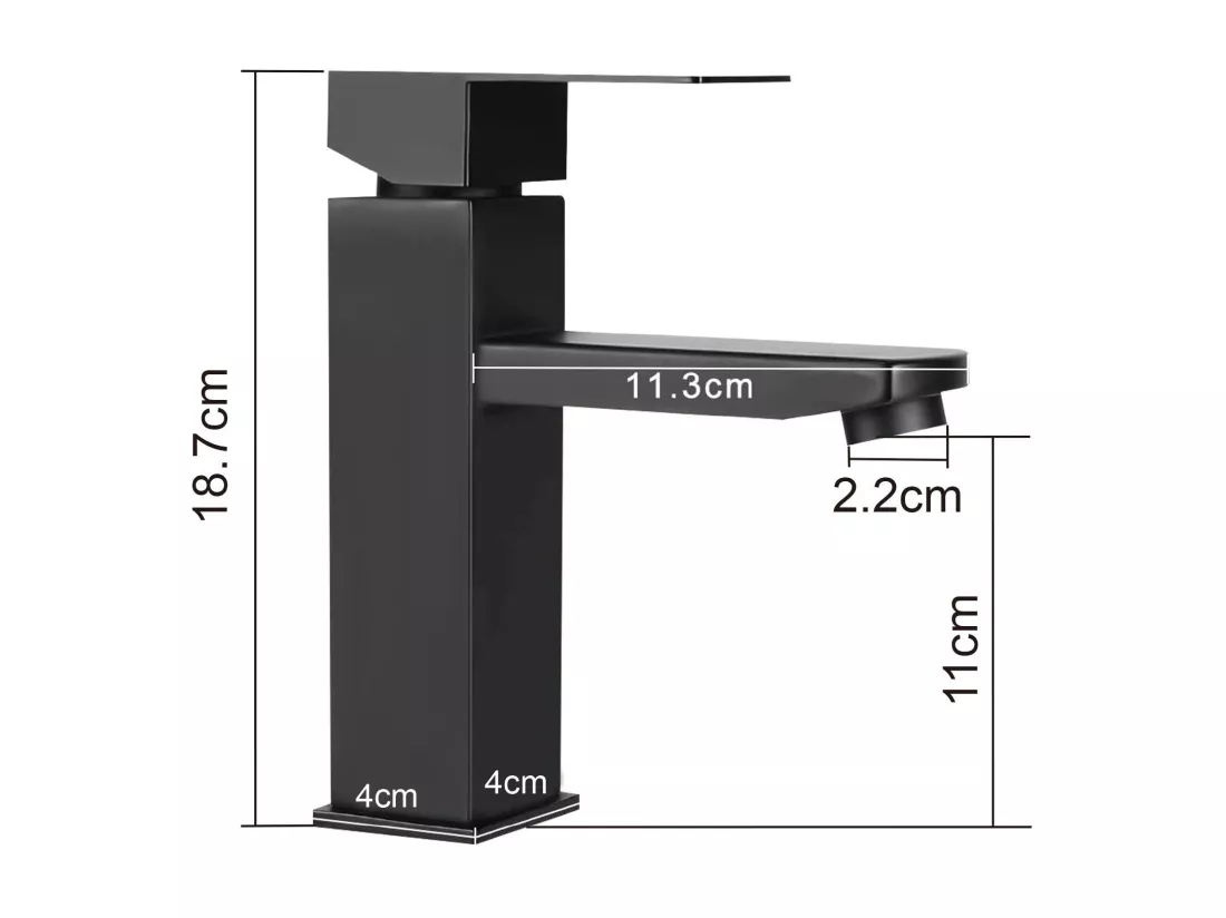 NETTLIFE robinet d'évier robinet chaud/froid robinet haute pression en acier inoxydable