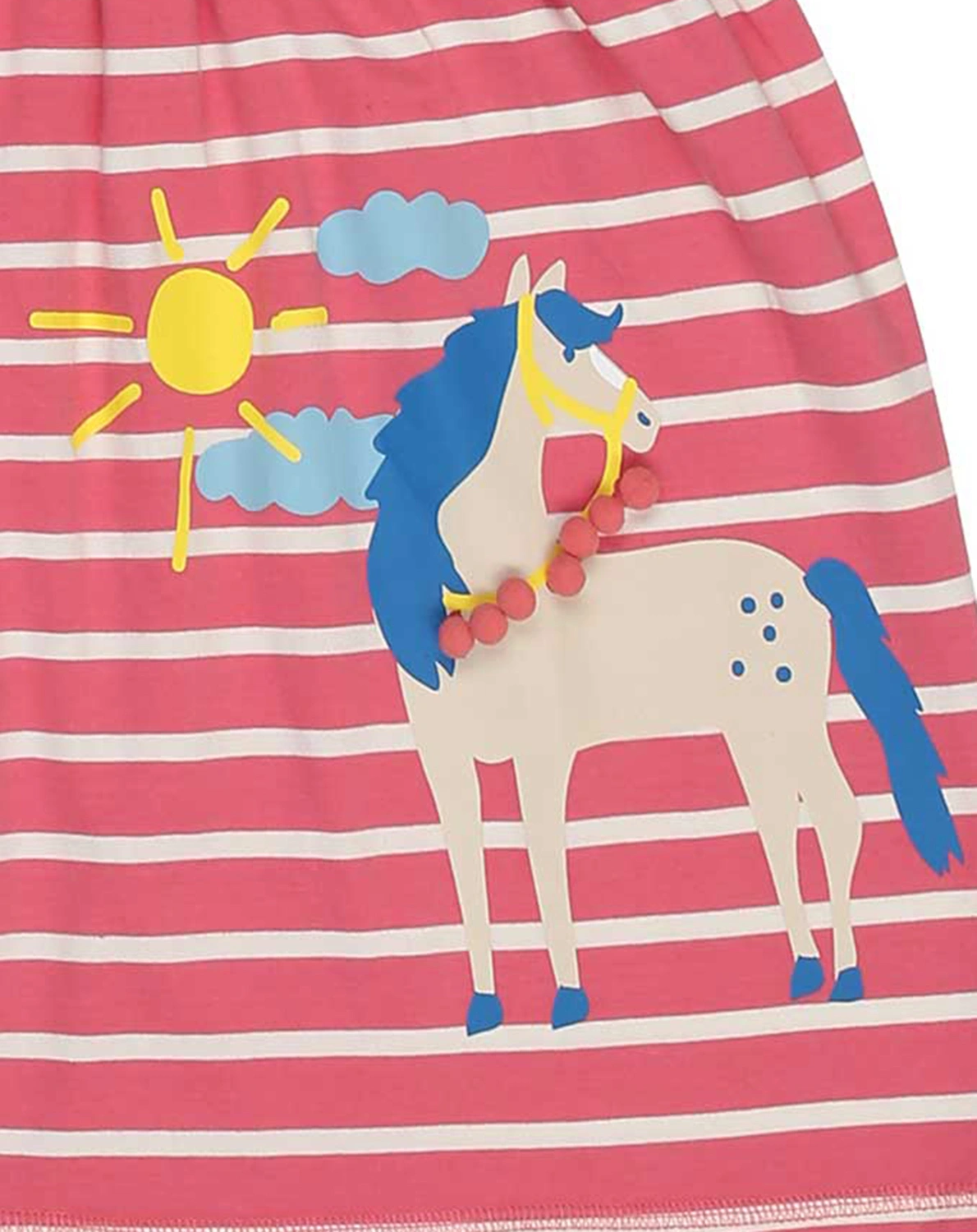 Kurzarm-Kleid PFERD in pink