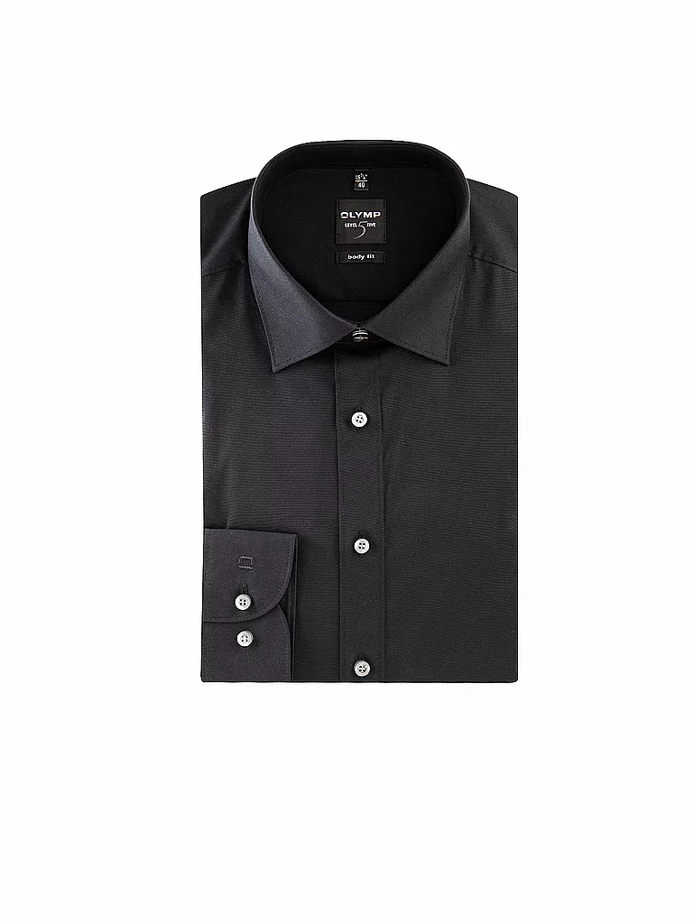 OLYMP LEVEL FIVE Hemd Body-Fit schwarz