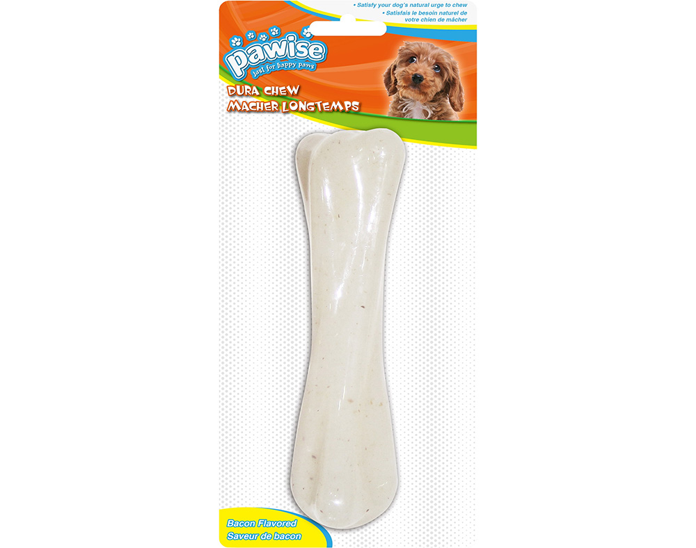 BRINQUEDO PARA CÃO PAWISE DURA CHEW BACON 16.5CM