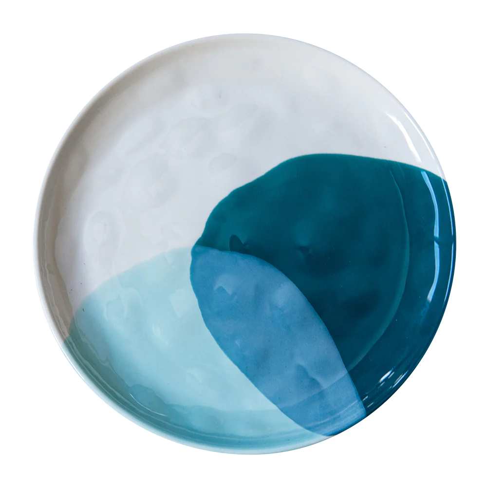 Assiette plate arty 27 cm bleue (lot de 6) Table passion
