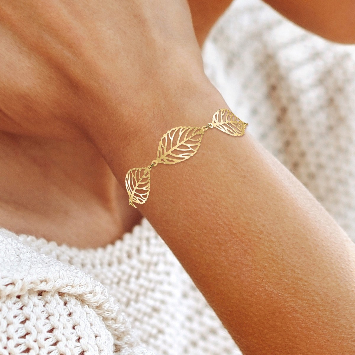 Bracelet feuilles par SC Bohème