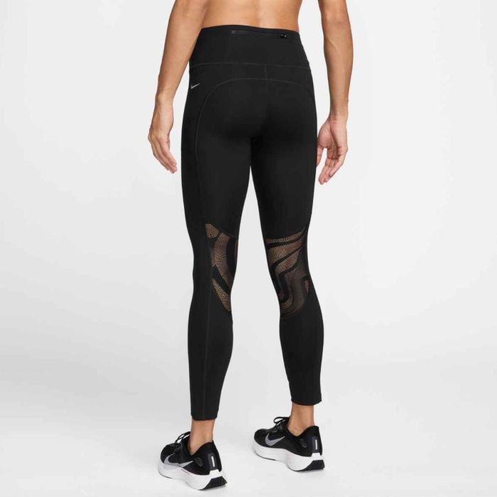 Nike Dame Lange tights Fast NVLT Dri-FIT Mid-Rice 7/8 Tights Sort