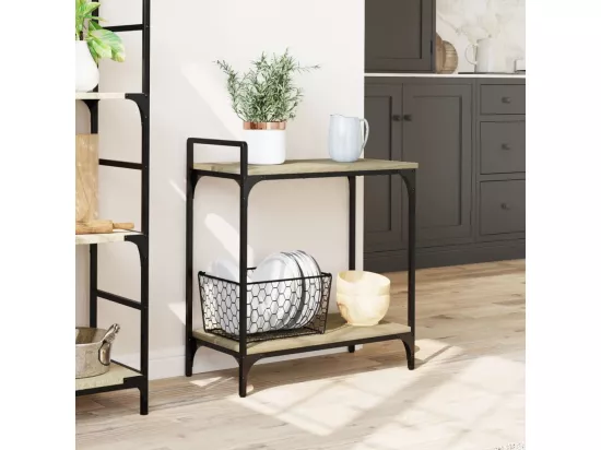 Chariot de cuisine chêne sonoma 60,5x31x72,5 cm bois ingénierie