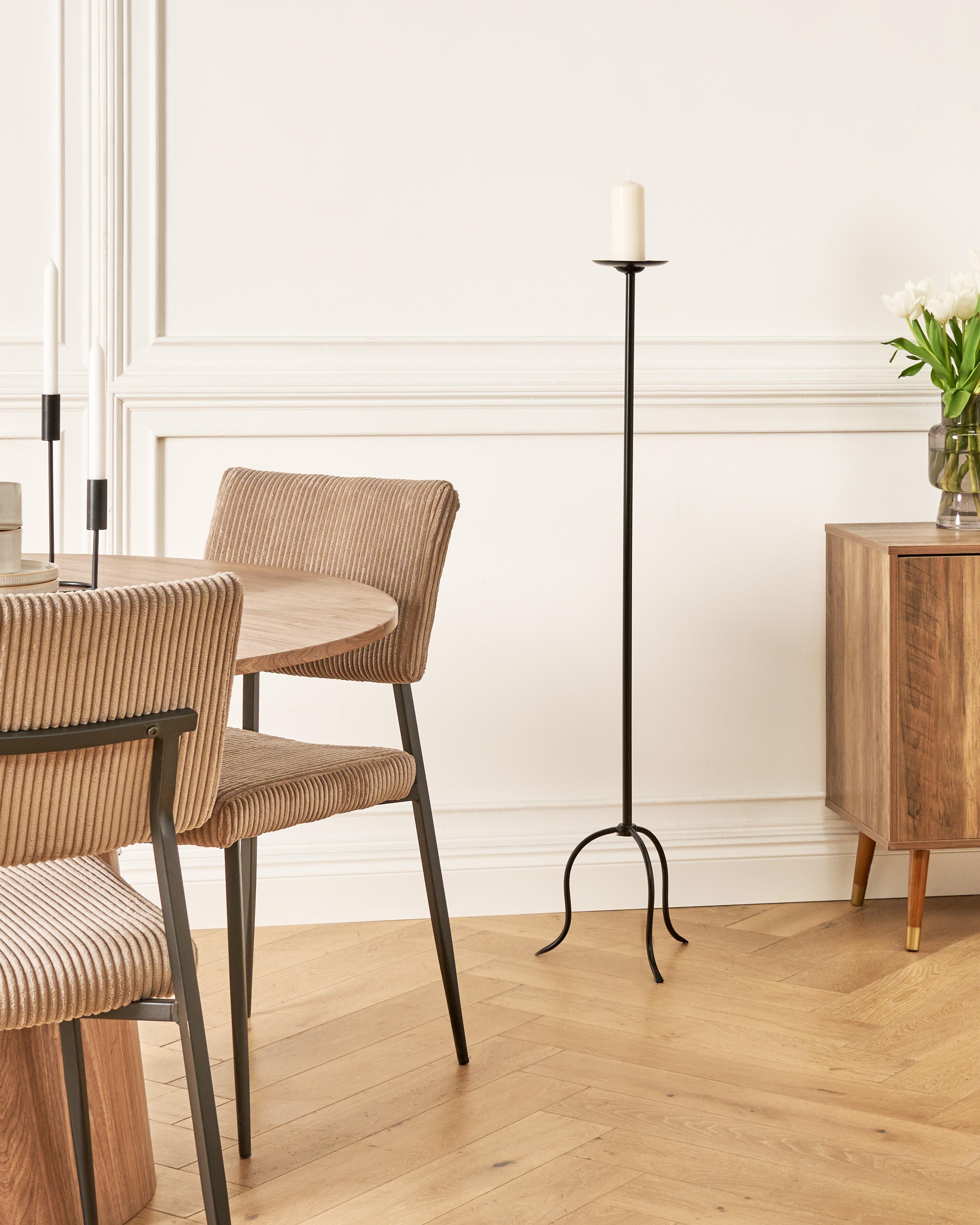 Kaarshouder ALMADA Metaal 118 cm Zwart