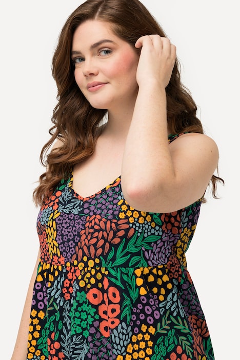 Babydoll, V-Ausschnitt, ärmellos, Biobaumwolle
